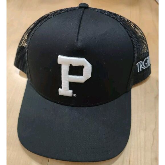 Portland Gear Hat “P” Black Adjustable Trucker Cap Vented adult Oregon - Picture 2 of 8